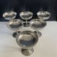 Set of 6 vintage stainless steel ice cream bowls