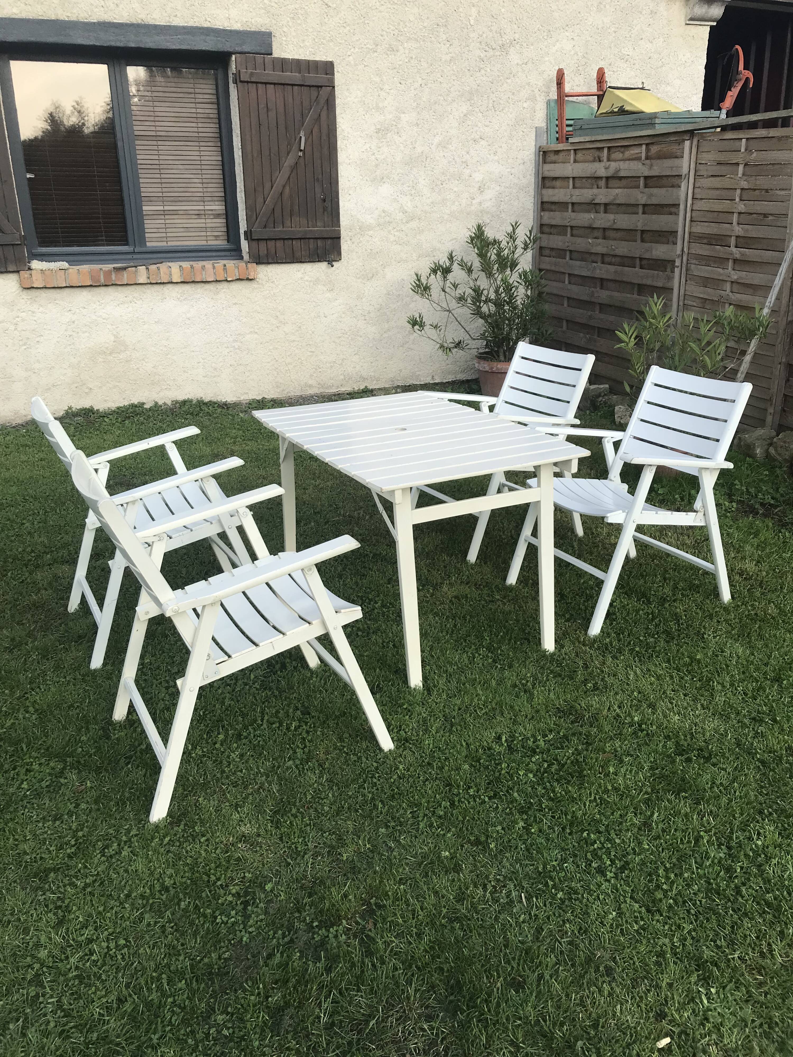 Vintage wooden garden furniture