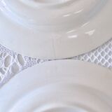 9 antique ironstone plates signed Longchamp "Marcel"