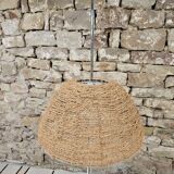 Vintage rope reading floor lamp 1970