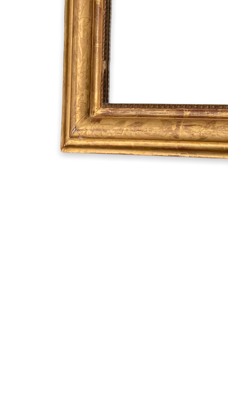 Mirror frame Louis Philippe In Gilded Wood with La Feuille 56x88cm