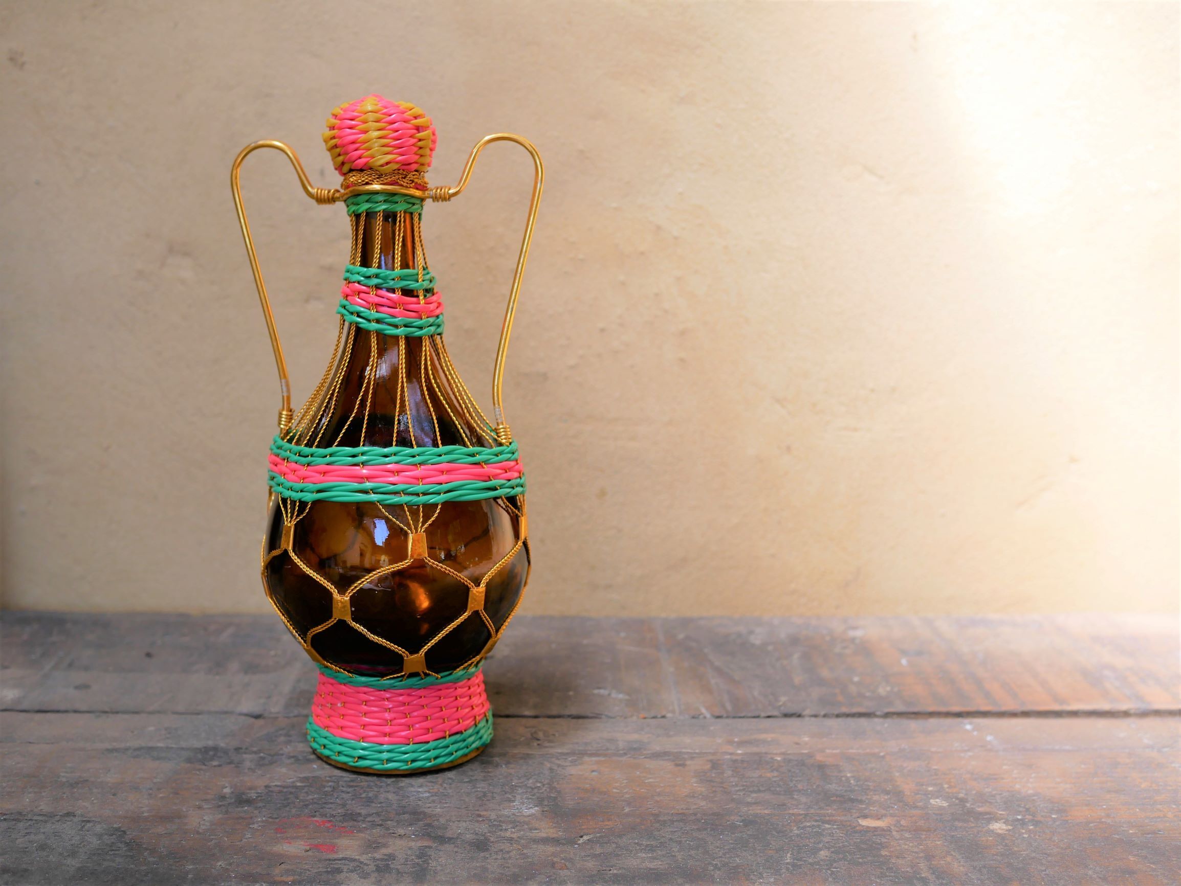 Vintage "scoubidou" bottle