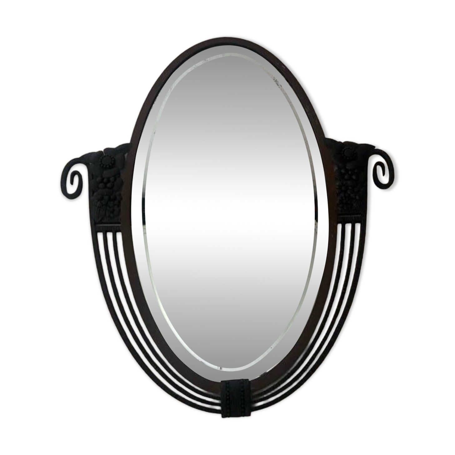 Art deco wrought iron mirror
