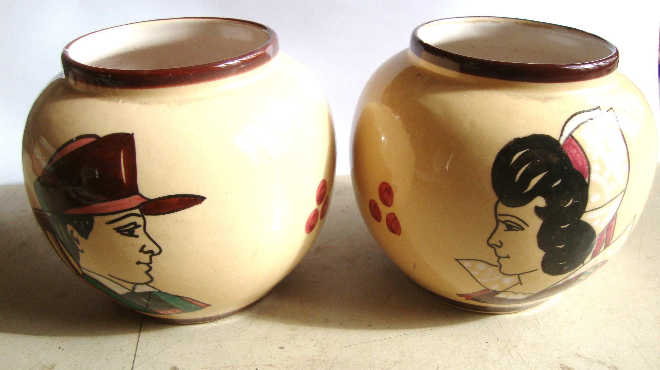 Paire de vases boule Keraluc Quimper