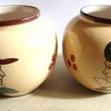 Paire de vases boule Keraluc Quimper