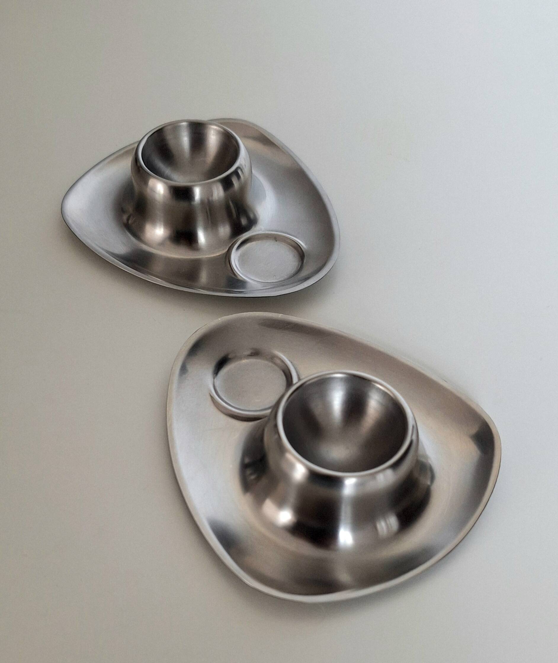 Vintage stainless steel egg cup