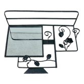 Porte manteau étagère et miroir fer forgé Art Déco