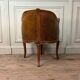 Louis XV style office chair in carved wood, brown leather, circa 1920.