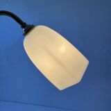 Vintage opaline swan neck wall lamp