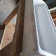 Old washbasin enamelled ceramic school sink ep 1960