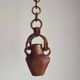 Hanging vase in solid wood carved / handcrafted
