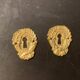 Pair of old locks in bronze or brass