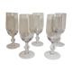 Suite de 5 flûtes à champagne