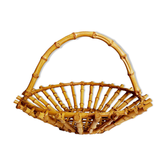 Corbeille à fruits en bambou vintage