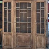 Antique solid oak wardrobe: dresser / bookshelf
