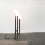 Vintage German floor lamp from the 1970s in glass and metal.