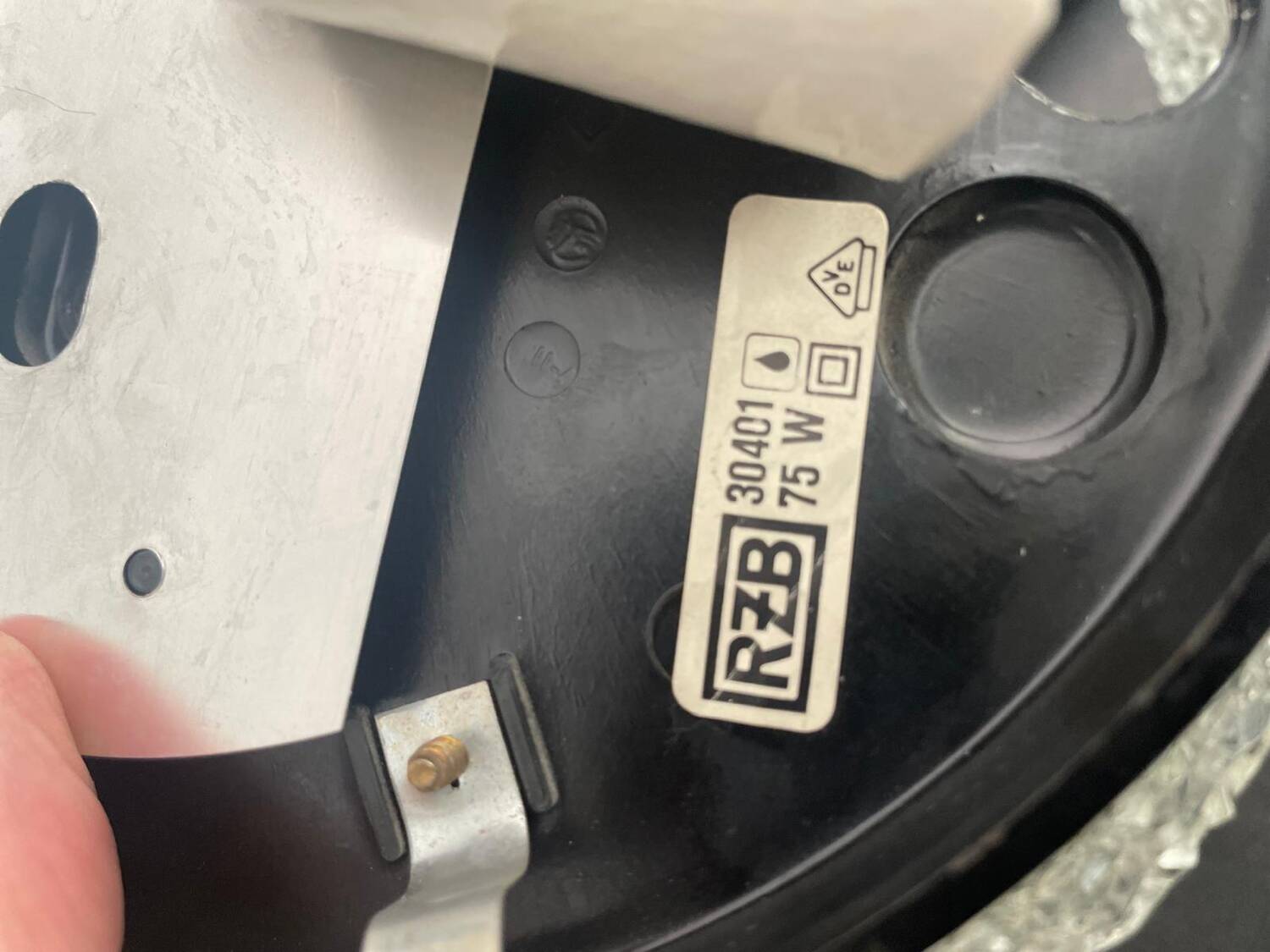 Pair of RZB molded glass ceiling lights, 1960s. Germany