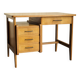 Oak and leather desk, France 1955