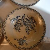 Set of 6 deep plates from Gien "chardons"