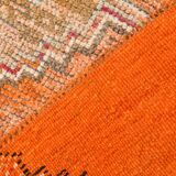 Pink & Orange Oriental Pattern Turkish Runner Rug, 90x306Cm