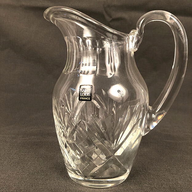 Cristal Saint-louis model Chantilly, pitcher and eight water glasses