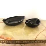 Set of 2 ceramic empty pockets from the 50s, signed ACCOLAY