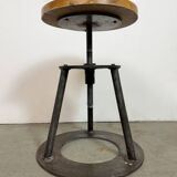 Black Industrial Workshop Swivel Stool, 1960s