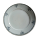 Old round plate made of ironstone