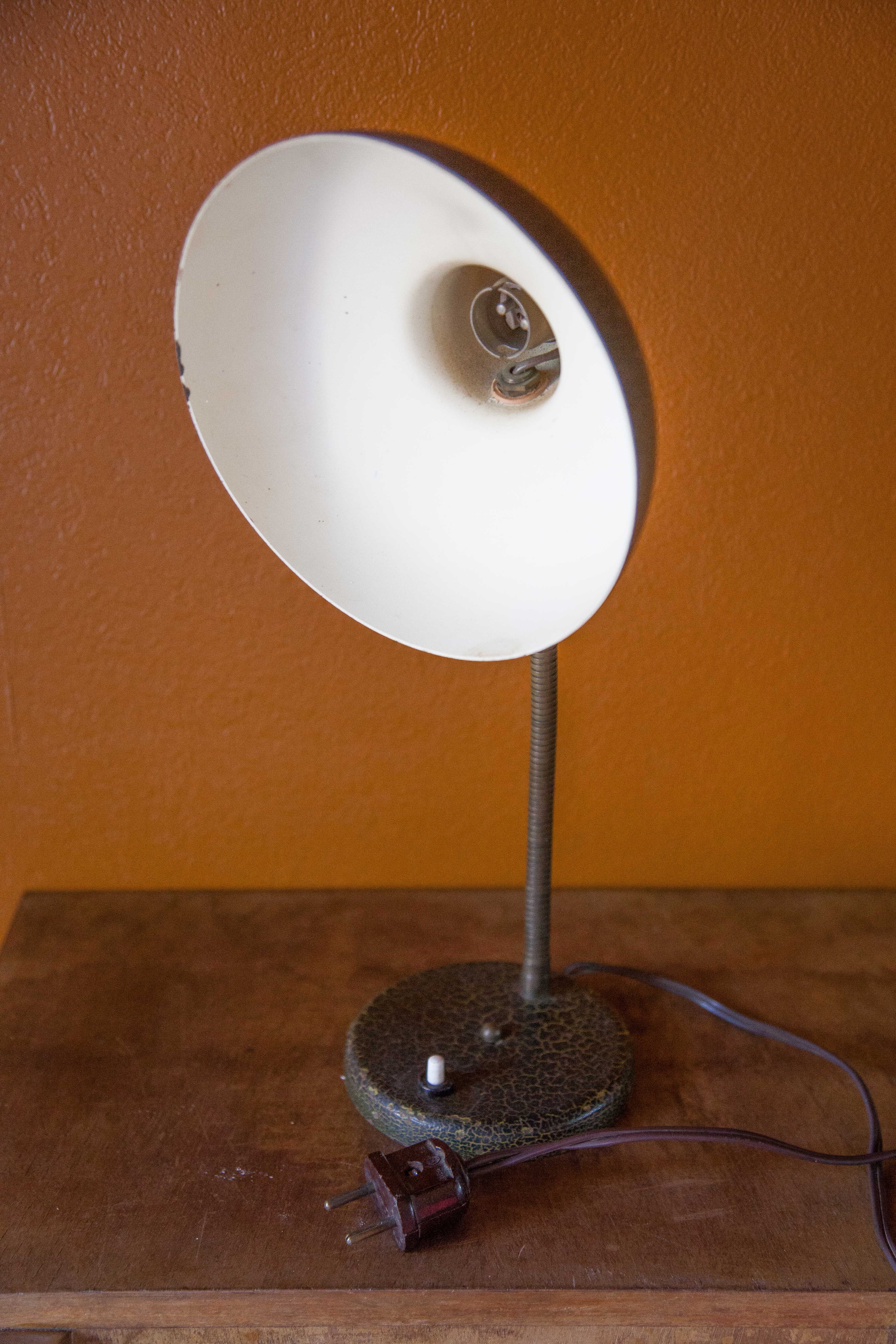 Vintage lamp, table lamp, desk lamp, bedside lamp, articulated lamp, metal cracked effect