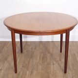 Danish extendable teak dining table 1960