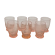7 twisted pink crystal water glasses