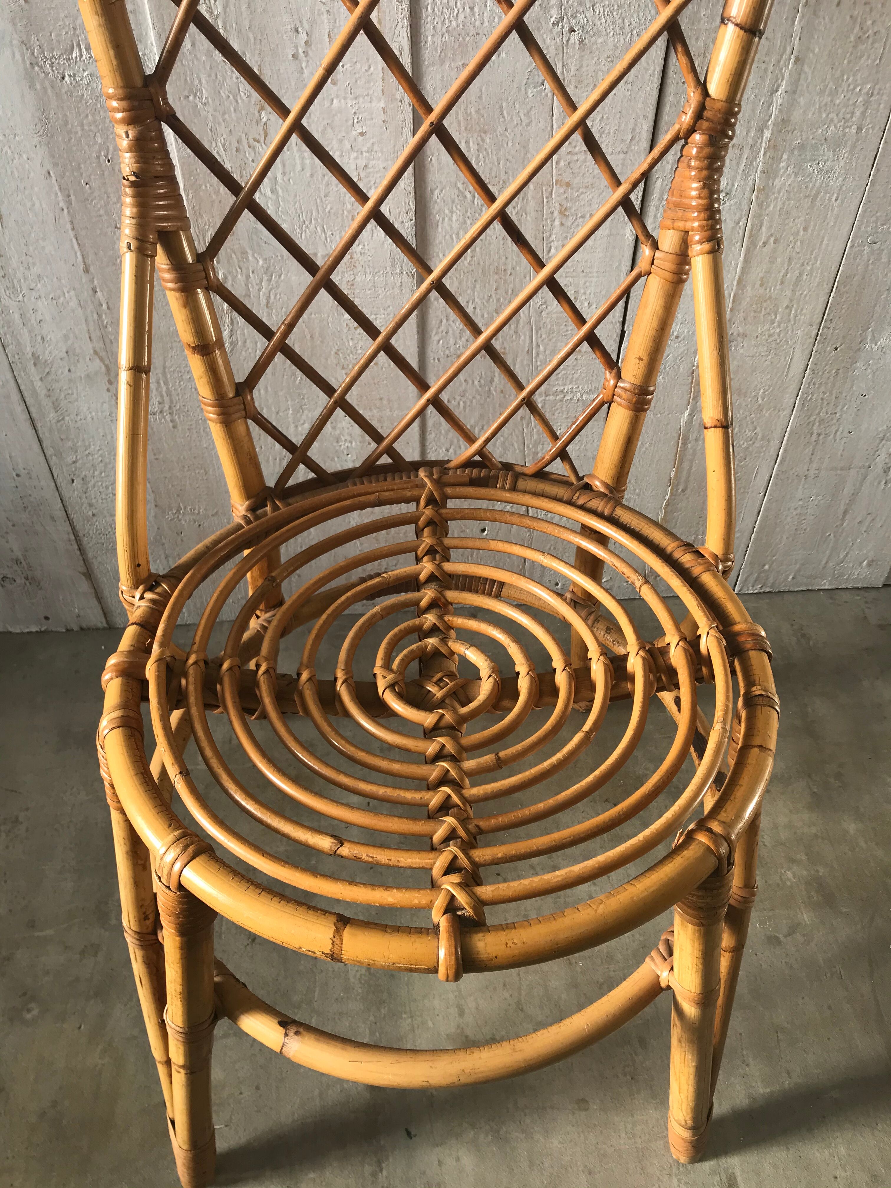 Louis Sognot rattan chair