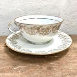 Pair of fine porcelain tea cups