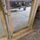 Eighteenth-century oak window mirror.