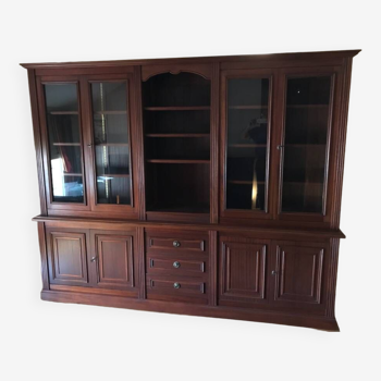 Mahogany bookcase in neo Louis XVI style circa 1960