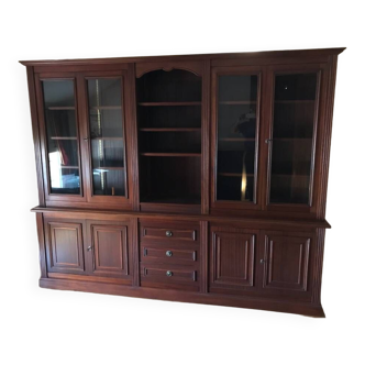 Mahogany bookcase in neo Louis XVI style circa 1960