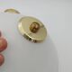 Paire d'appliques bras articulé en laiton globe opaline