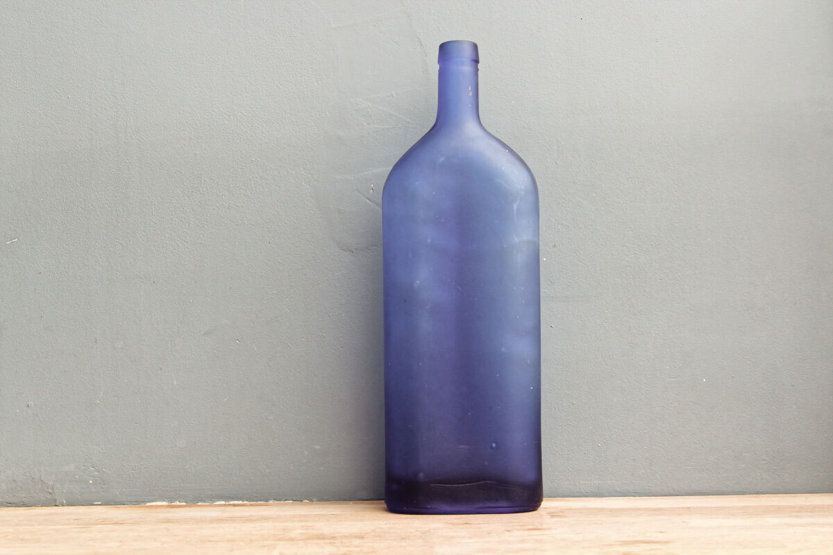 Bouteille, vase, bleu cobalt