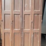 Lot shutters / doors / 4 elements solid wood patinated ep 1940 - 216cm
