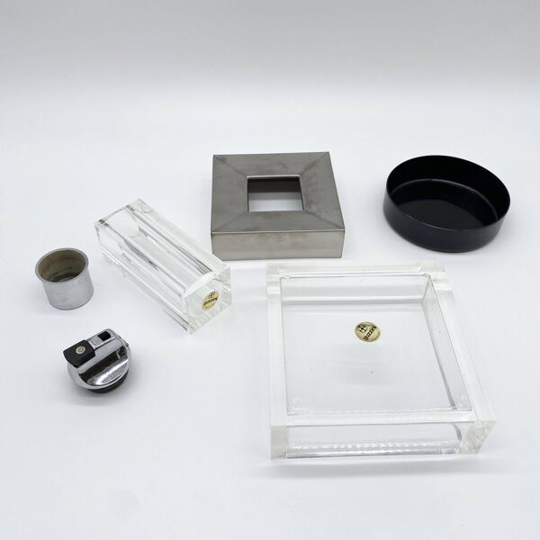 Set fumeur « Fabio Manlio Ciocca » pour Guzzini – Italie, années 1970