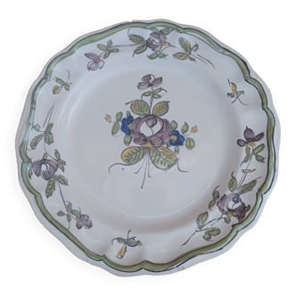 Assiette Faience Rouen XVIII ème