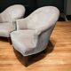 Pair of velvet armchairs
