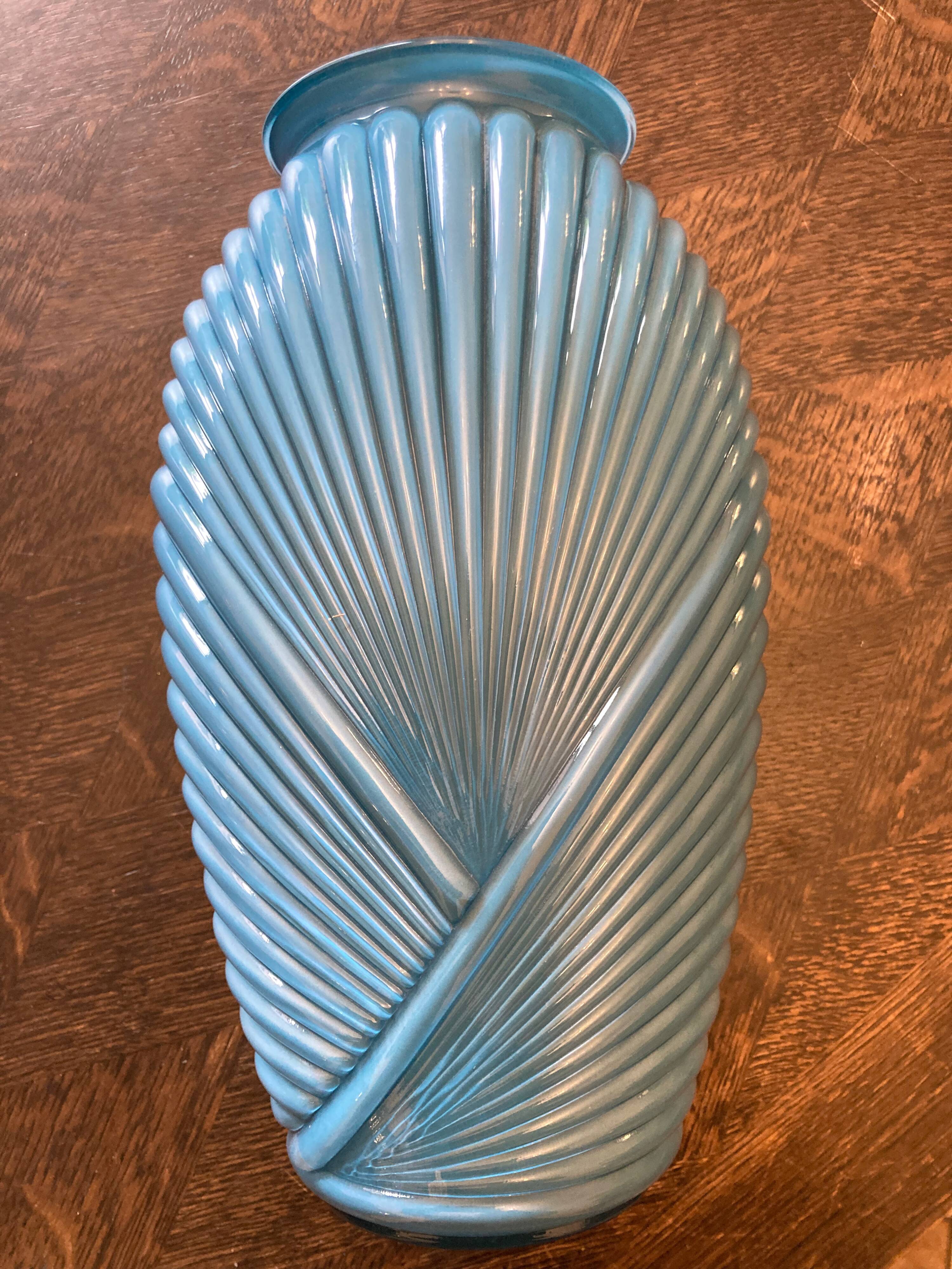 Opalescent Vase art deco hanch Hocking