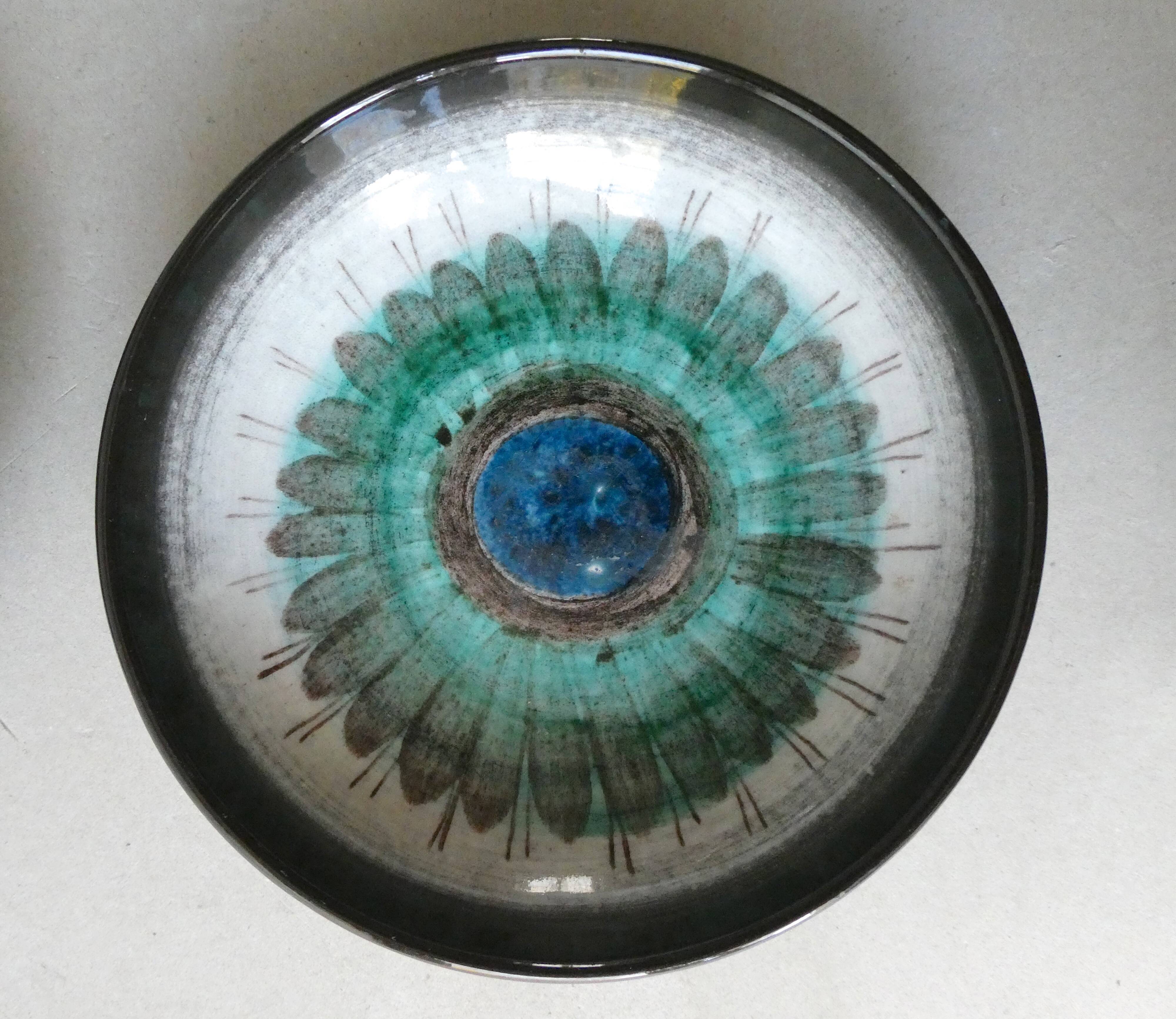 Pair of ceramic cups, signed Burkart, 50 years