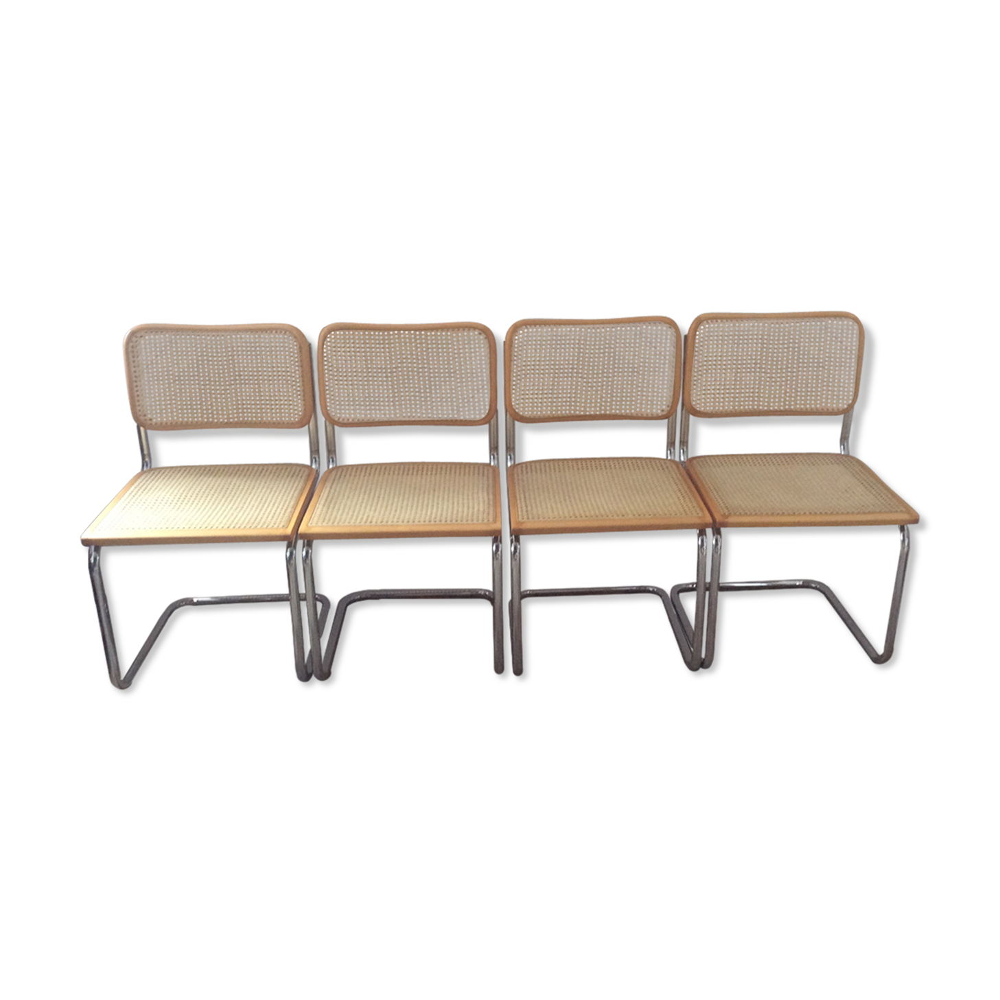 Série de 4 chaises Marcel Breuer Cesca B32