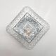 Set of 3 ice glass ceiling lamps, 1970s