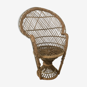 Emmanuelle armchair in rattan miniature