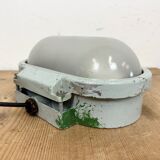 Industrial Cast Aluminium Wall Light with Milk Glass from Elektrosvit, 1970s