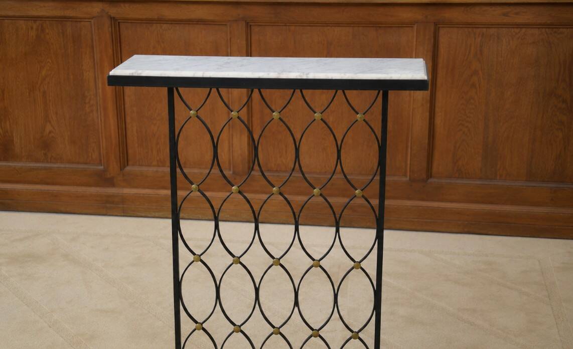 Modernist console in the style of Jean Royère 1960s.