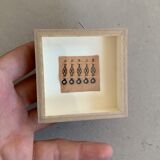 Miniature frame, antique pocket watch hands